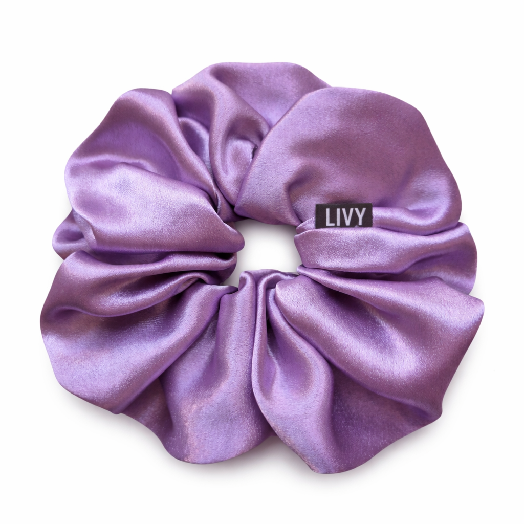 Lilac Satin Scrunchie