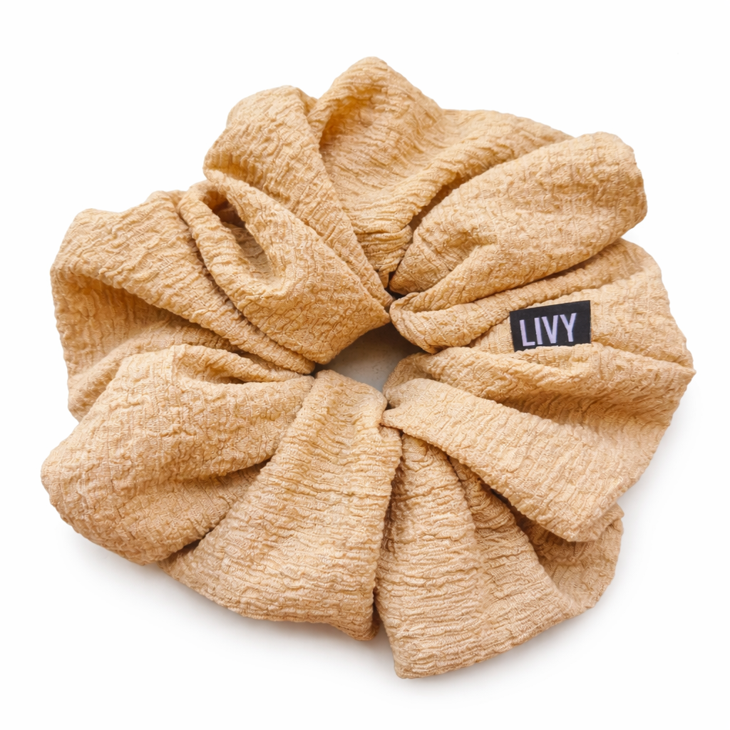 Nude Crepe Scrunchie