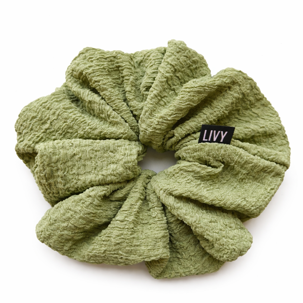 Sage Crepe Scrunchie