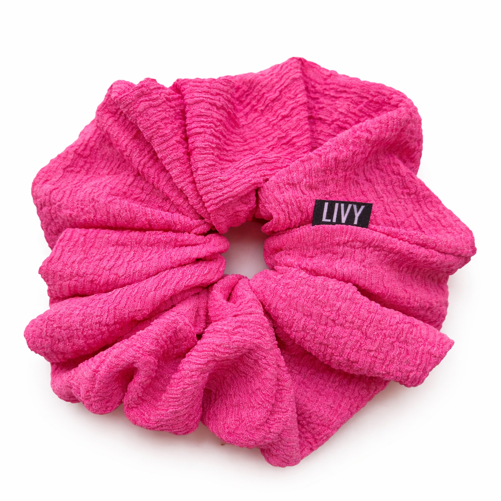 Pink Crepe Scrunchie
