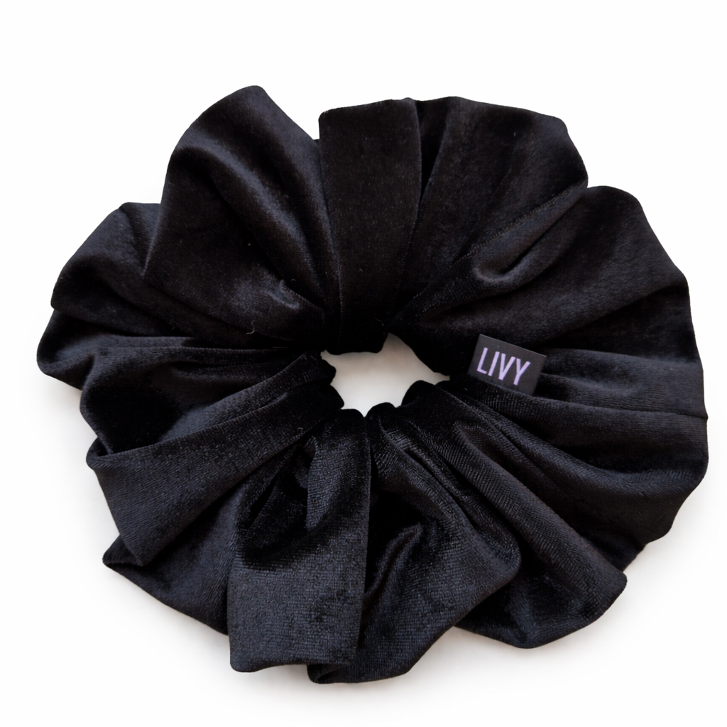 Black Velour Scrunchie