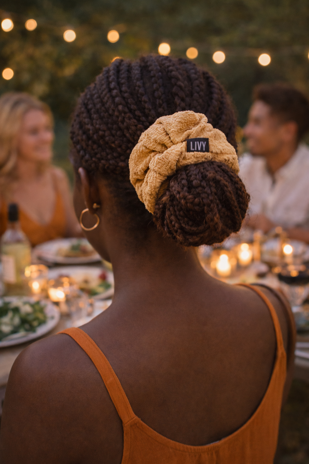 Nude Crepe Scrunchie