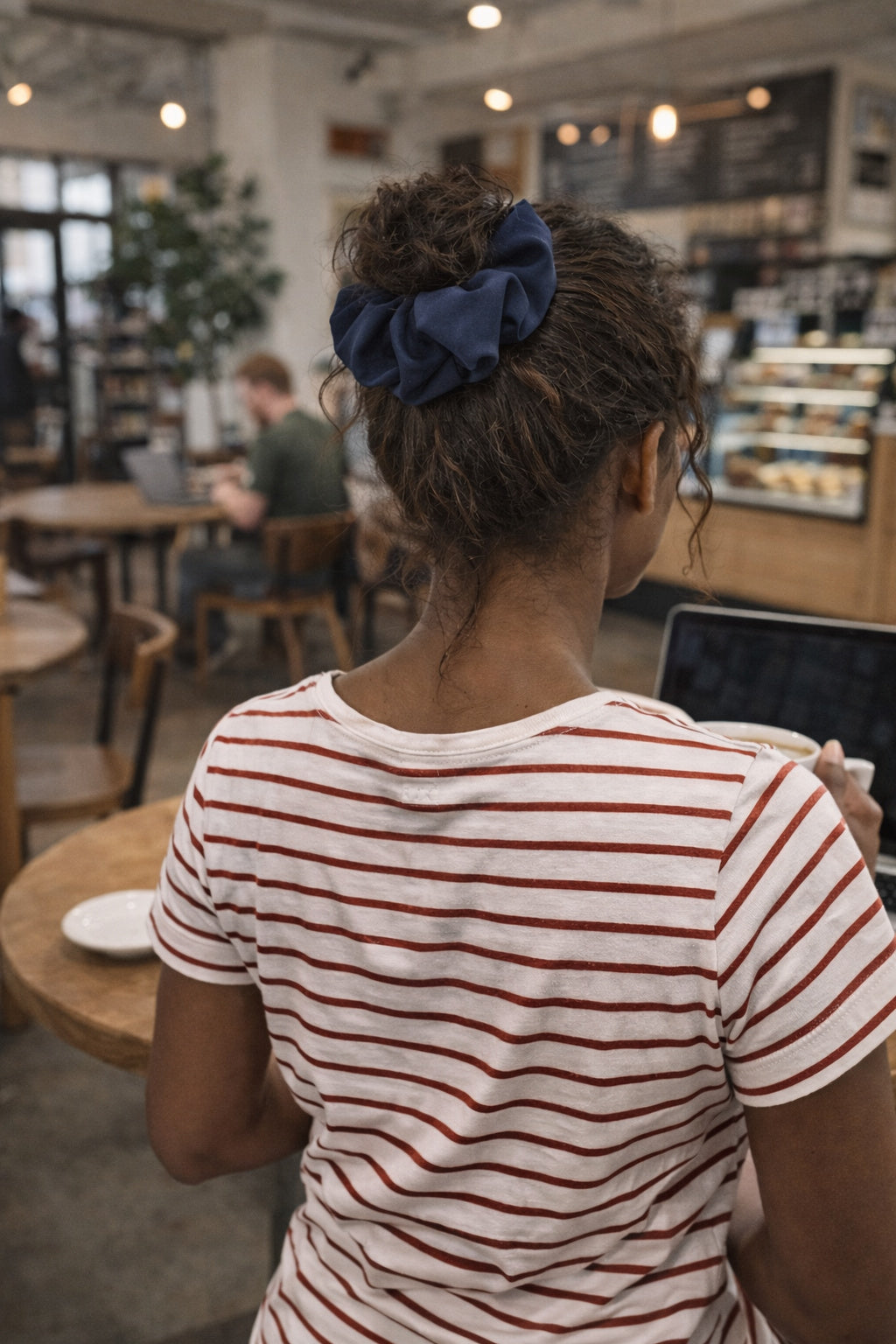 Navy Scrunchie / School